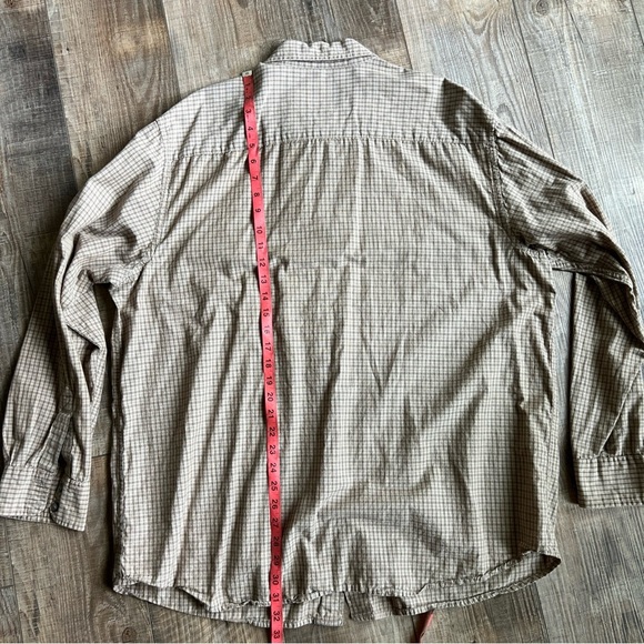 Nautica Plaid Shirt in Beige and Brown - Picture 5 of 6